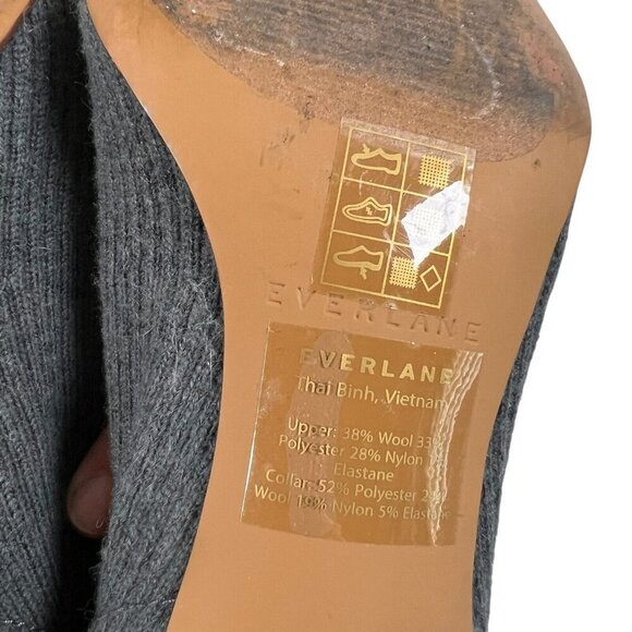 Everlane The Glove Boot Womens Size 7.5 ReKnit Wool Ribbed Sock Boot Gray - Picture 9 of 10